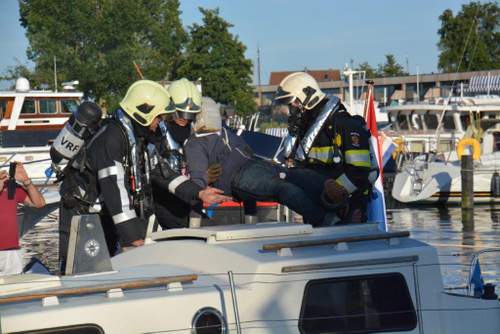 170718 Oefening brandweer passantenhaven Langweer