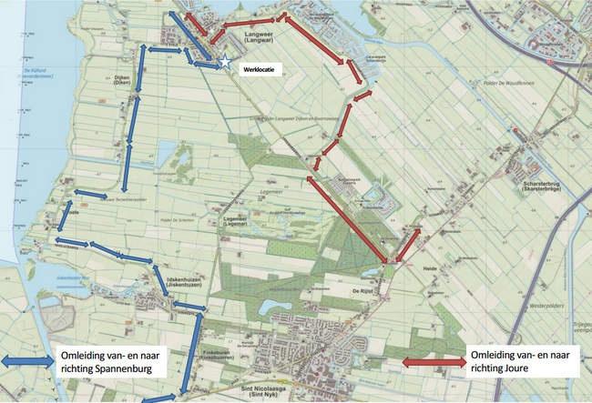 171115 Omleiding Langwarderdyk