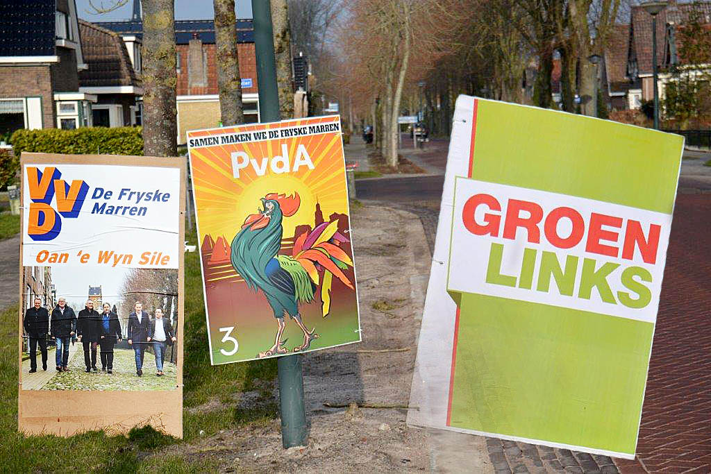 20180226 Verkiezingsborden PvdA VVD GroenLinks