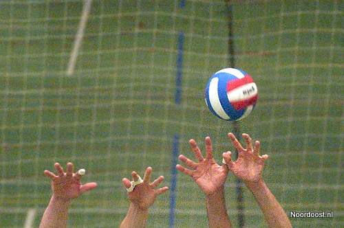 SNEEK - Sneeker Sporthal,  Volleybal mannen Sneek  Wedstrijdfoto promotie-degradatiewedstrijd.                                                                         