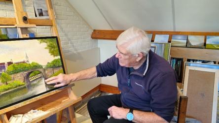 Hobbyschilder uit Sint Nyk exposeert in Musem Sloten