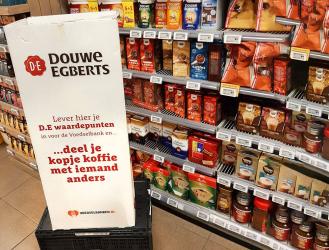  Jaarlijkse inzameling DE-punten voor pakken koffie Voedselbank