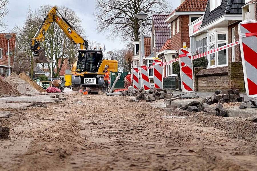 Aanleg regenwaterafvoer Gaastweg ondanks winter op koers