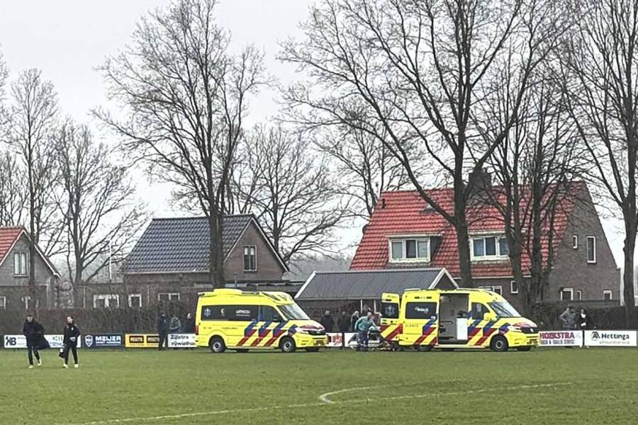 Wedstrijd VVI – FC Burgum gestaakt na medisch incident